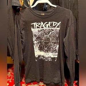 Long sleeve Tragedy Discharge shirt crust punk metal medium